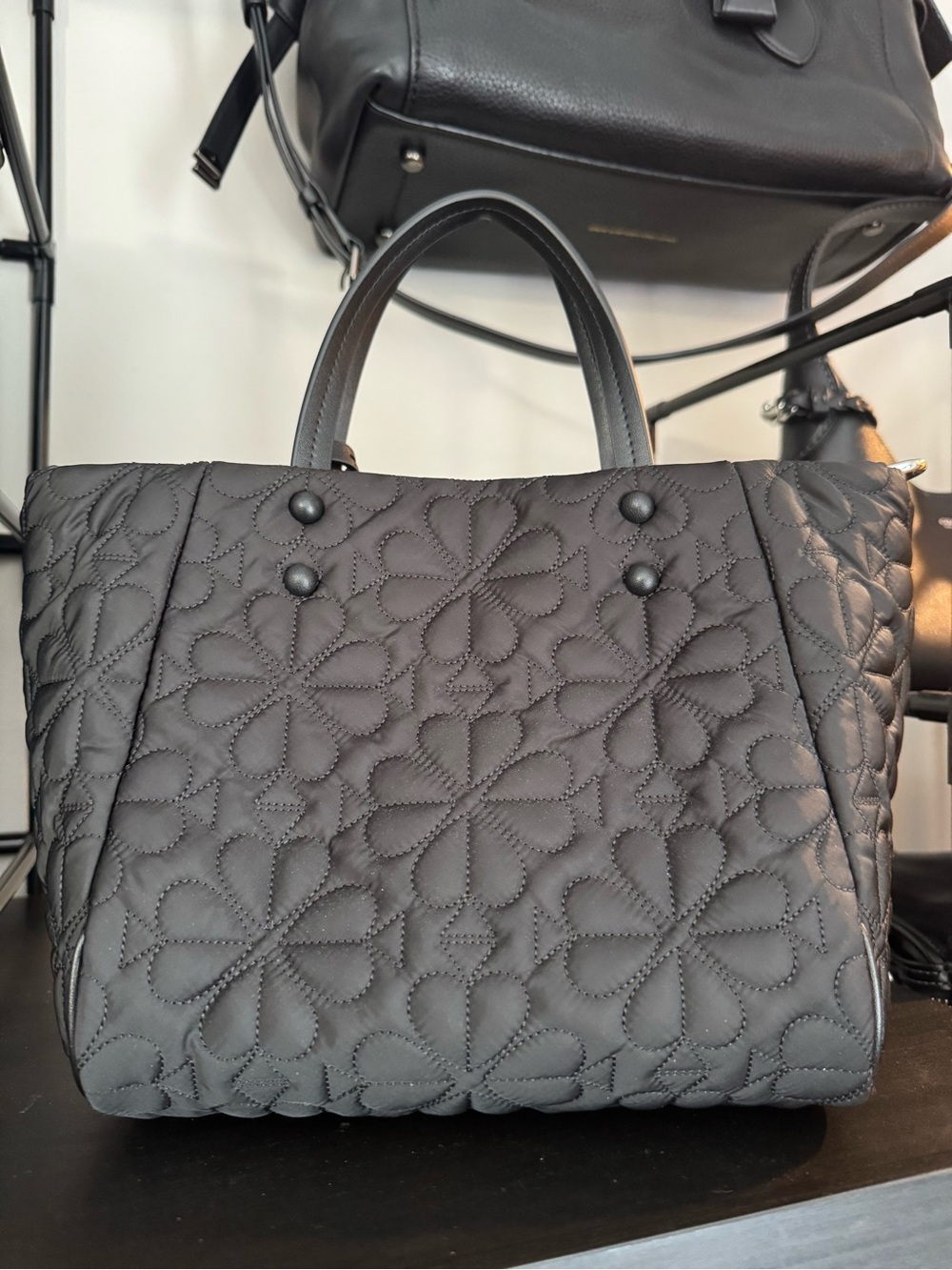 kate spade New York Quilted Black Tilly Tote Bag - Picture 2 of 3